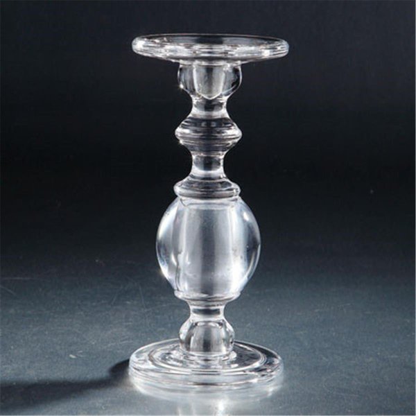 Diamond Star Diamond Star 68061 9.5 x 4.5 in. Glass Candlestick; Clear 68061